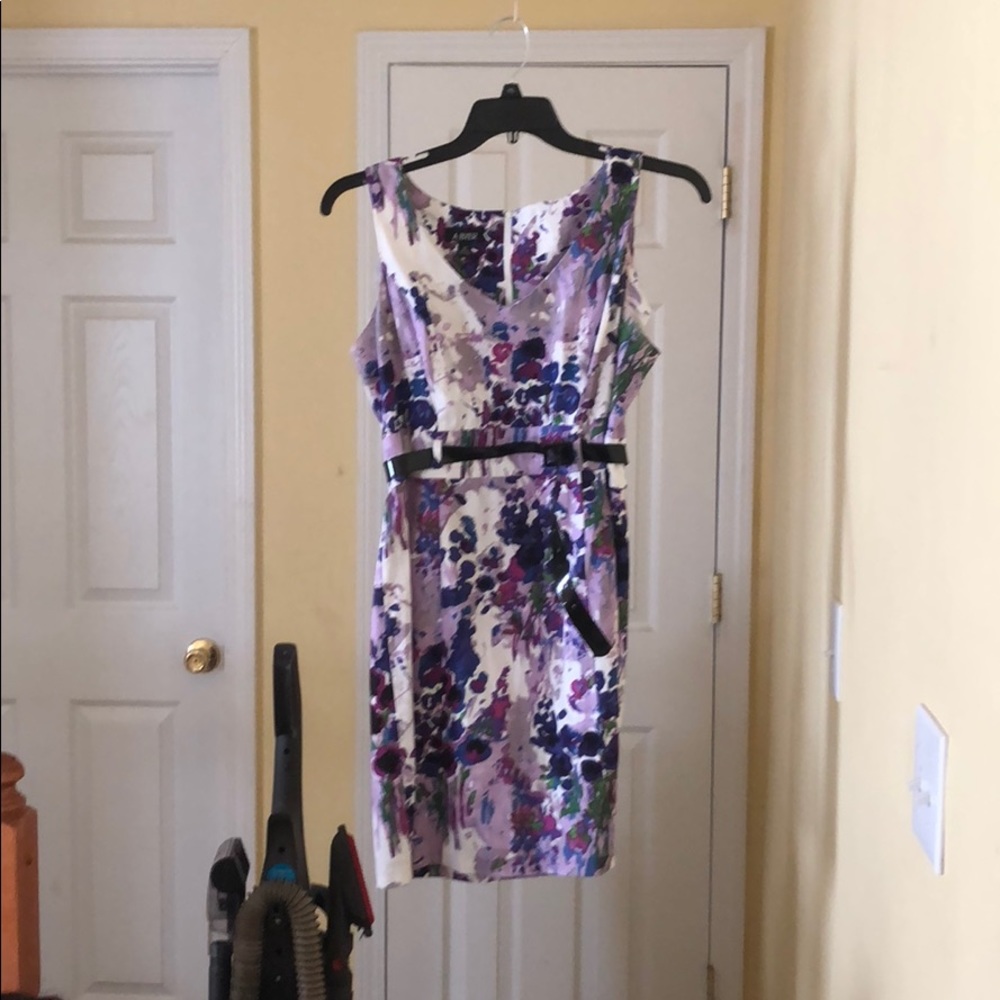 purple floral dress